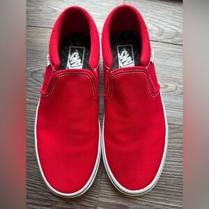 Vans Asher Checker Sidewall Racing Red Men's size 7‎